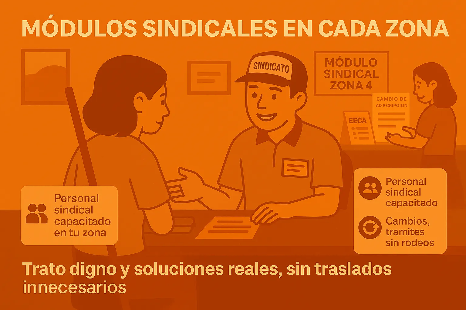 Módulos Sindicales en Cada Zona
